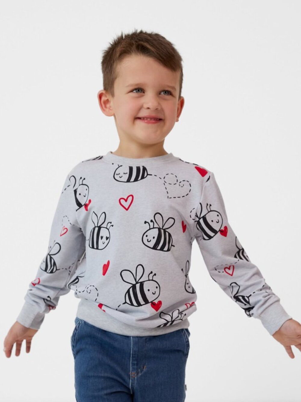 Little Sleepies Bee Mine Bamboo Crewneck Sweatshirt 2T